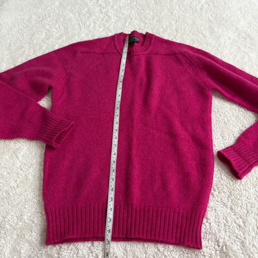 VTG Lands End Mens Wool Sweater Fuchsia Pink Pullover M Gorpcore Outdoors Preppy - Picture 5 of 6